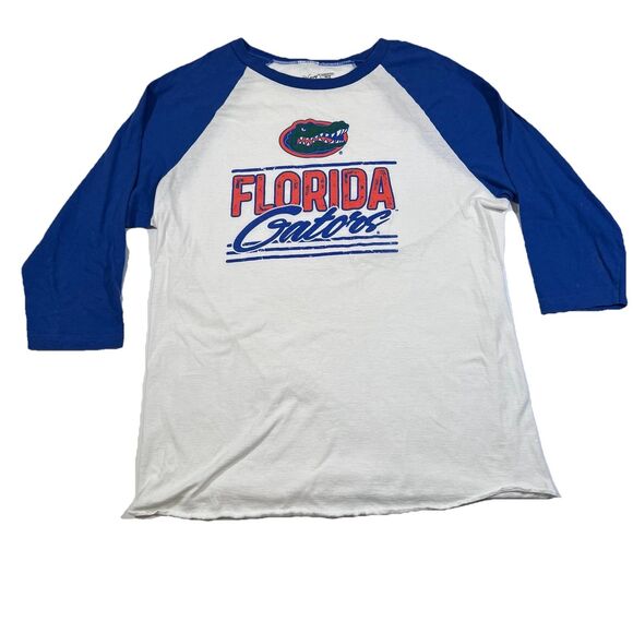 The Victory Other - Florida Gators Raglan 3/4 Baseball Tee Distressed Graphic Retro Men's Large NCAA